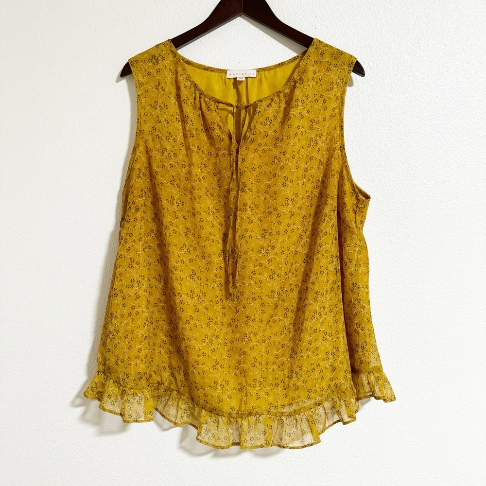 Marybelle Floral Ruffle Hem Blouse